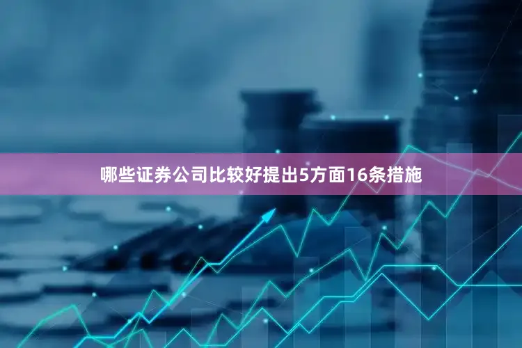 哪些证券公司比较好提出5方面16条措施