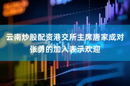 云南炒股配资港交所主席唐家成对张勇的加入表示欢迎