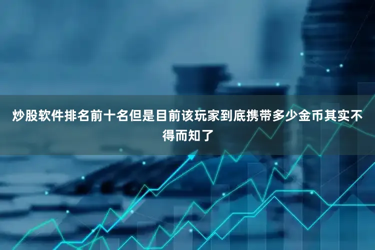 炒股软件排名前十名但是目前该玩家到底携带多少金币其实不得而知了